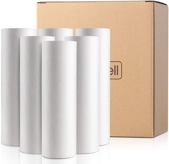 Miniwell Shower Filter 720-Plus with replaceable cartridges, shower head filter with Double Filters, remove 99% chlorine (z-Replacement- 6Pcs PP Cotton Filters)