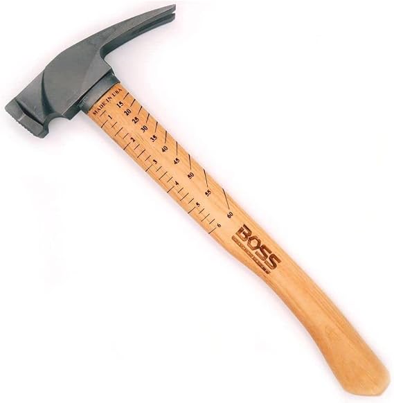 Boss Hammer 12 oz Ti64 Titanium Hammer, Tennessee Hickory Handle