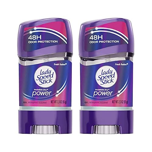 Lady Speed Stick 48HR Antiperspirant Deodorant Gel Fresh Fusion 2.30 oz Pack of 2