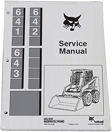 Bobcat Skid Steer Loader 641, 642, 643 Workshop Repair Service Manual Book - Manufacturer Part Number - MPN # 6566135