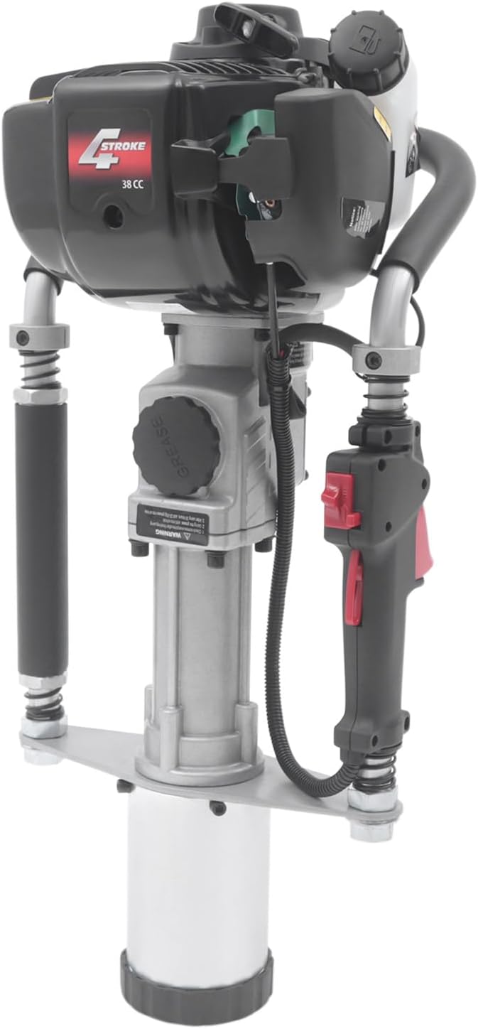 Bepritm Pile Driver, 38CC Gas-Powered T-Post Driver, Garden Fencing Tool Farm Piling Driver Portable Gas-Powered Driver Single Cylinder Fence Push Pile Driving Machine 4-stroke 37.7cc