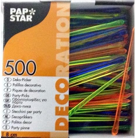 PAPSTAR 19347 Papstar Decorative Picks Pack of 500