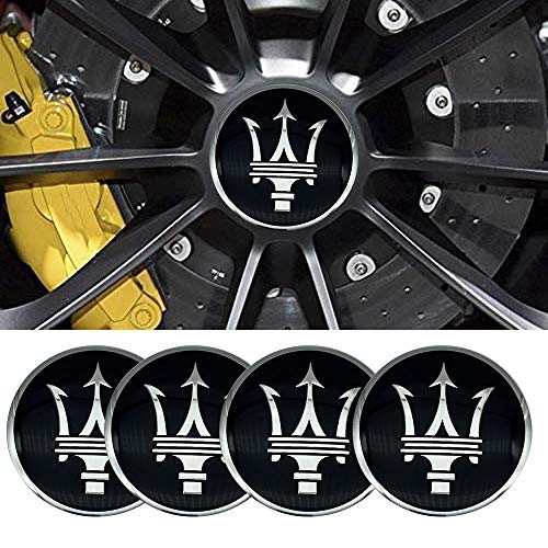 4pcs 2.22inch Car Logo ABS Material Wheel Center Cap Sticker Emblem Badge Stickers fit m Black