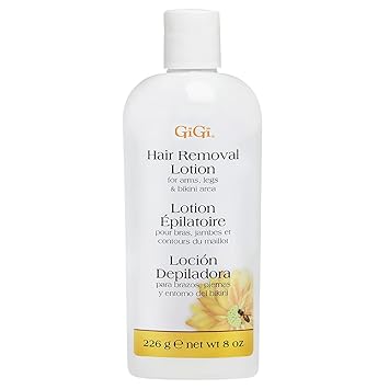 GiGi Hair Removal Cream for Face Gentle Hair Removal Lotion for Womens Arms, Legs & Bikini Area, Hair Remover for Sensitive Skin, 8 oz