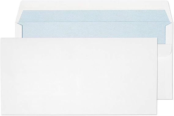 Blake Purely Everyday DL 110 x 220 mm 90 gsm Wallet Self Seal Envelopes (13882/50 PR) White - Pack of 250