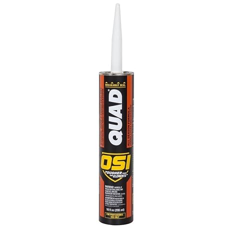 OSI Quad Window, Door and Siding Sealant White 001, 10 fl oz, 1, Cartridge