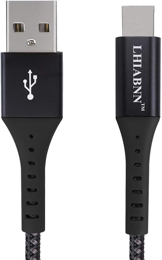 2 Pack 3ft USB to USB C Cable Nylon Braided Charging Cord Syncing Data Cable Cord Compatible with Cell Phone 15/16/17 Series SamSung Galaxy, Pixel Type C (FD/Black)