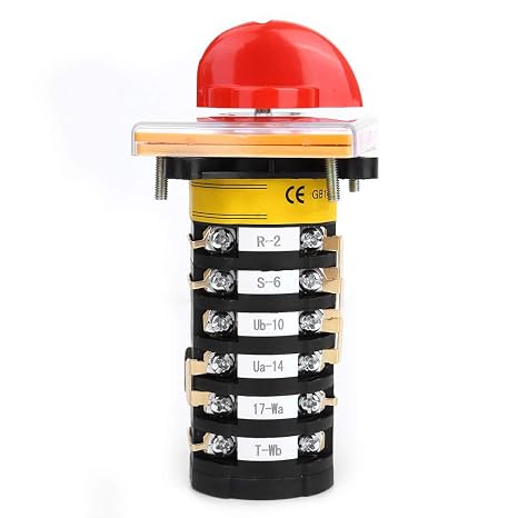 T-16EXF64D-6 8 Position Rotary Cam Switch 25A 500V, Universal Changeover Selector for Milling Machine Panel Mount