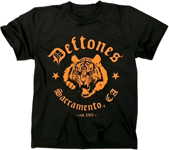 Deftones Men's Tiger Slim-Fit T-Shirt Black | Officially Licensed Merchandise