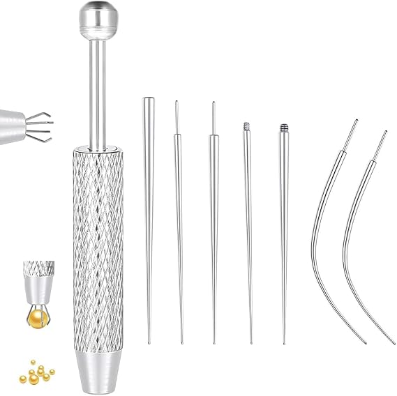 Body Piercing Kit-Piercing Taper Ball Grabber Tool, Flat Back Earrings Applicator Tool for Changing Jewelry