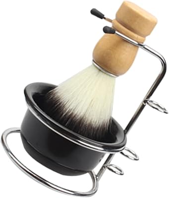 1Set Shaving Kit with Holder Soft Beard Brush and Soap Bowl for Men Essential Shaving Accessories for Experience