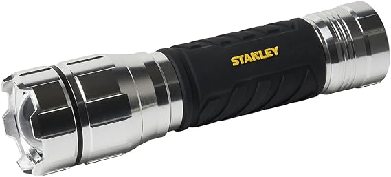 STANLEY Hand Torch 1000 Lumens, Lightweight Aluminium Body. IPX4 Rated, Splash Waterproof