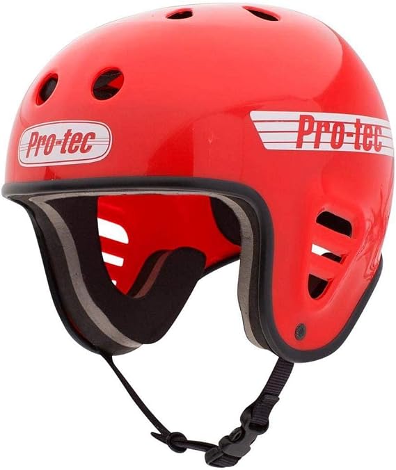 Pro-Tec Full Cut Water w/Accessory Clip (Gloss Red) Wakeboard Helmet