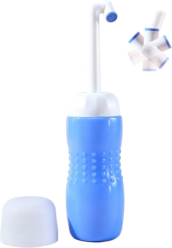 Portable Bidet for Postpartum Care, Travel Bidet Perineal Cleansing and Recovery for New Mom 500ml/17oz (Blue)