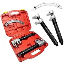 2PCS Spring Compressor Tool, Automotive Coil Spring Compressor Tool, Heavy Duty Macpherson Strut Spring Compression Set with Safety Bracket, Max 2200LBS, for Car Truck ATV UTV