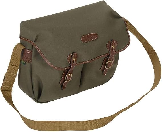 Billingham Hadley Large FiberNyte Shoulder Bag (Sage with Chocolate Leather Trim)