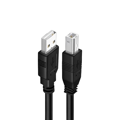 USB B MIDI Cable 3FT, USB A to USB B Cable, Usb Printer Cable, for Connecting MIDI Controllers, Keyboards, Audio Interfaces, USB Microphones, and Other Electronic Music Instruments (1M)