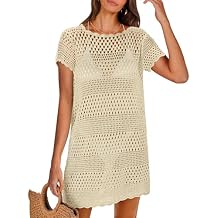 ANRABESS Women's Swimsuit Cover Ups, Mesh Knit Crochet Hollow Out, Bathing Suit for Summer Vacation, Beach Swimwear