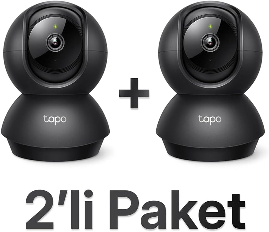 TP-LINK Tapo C211 (2-Pack) 2K 3MP Yatay ve Dikey Ev Güvenliği Wi-Fi Kamerası 2'li