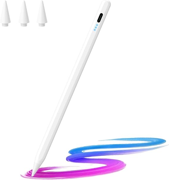 Stylus Pen for iPad 2018-2026, Palm Rejection, Tilt Sensitivity