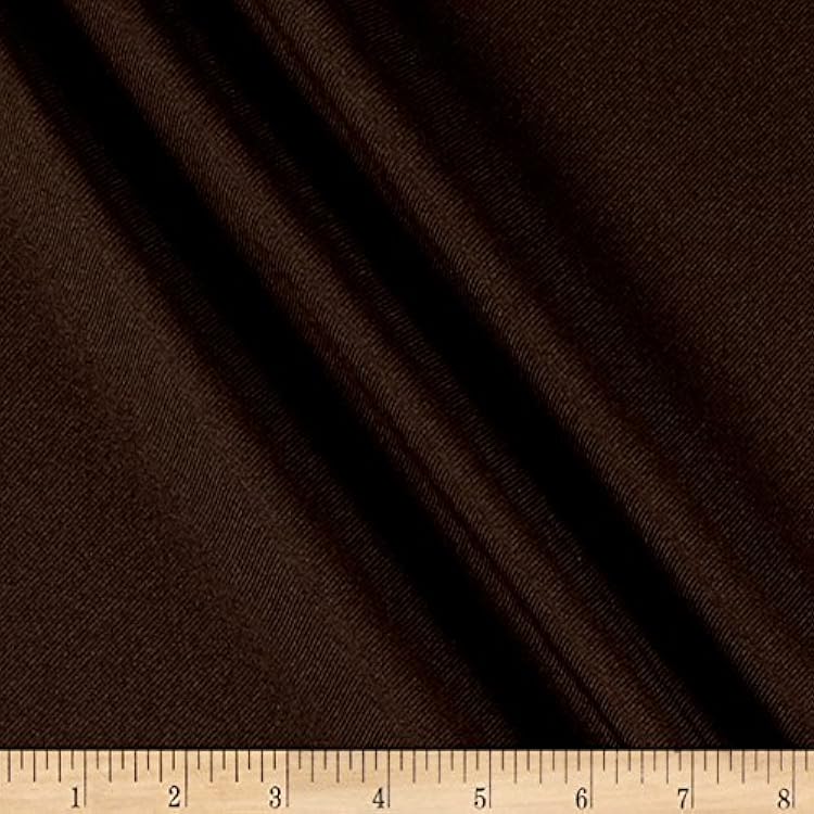 Gabardine Suiting Solid Brown, Fabric by the Yard