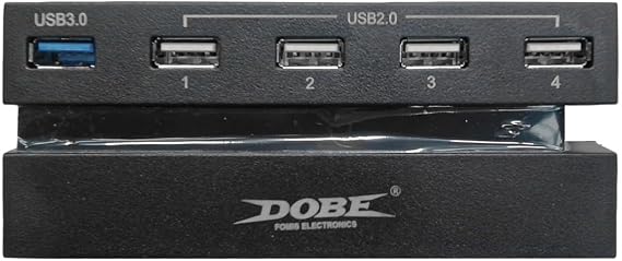 DollaTek 5 Port HUB for PS4, USB 3.0 High Speed Charger Controller Splitter Expansion for Console, Not for PS4 Slim/PRO