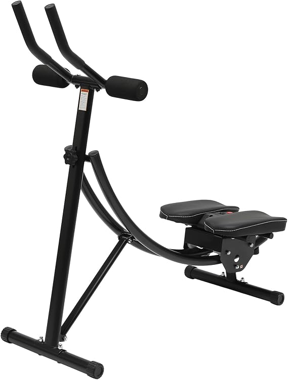 Ab Machine, Black Ab Workout Equipment Home Gym, Ab Machine for Stomach Workout, Foldable Ab Trainer Equipment Ab Trainer Fitness Equipment Load Capacity 150kg