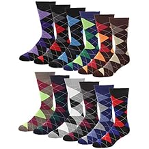 Falari Men Colorful Funny Novelty Crazy Combed Casual Dress Socks & Argyle Socks