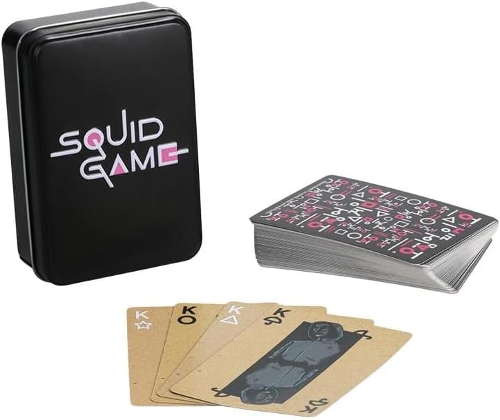 Paladone Squid Game Illustrated Playing Cards - Officially Licensed Netflix Classic Card Game in Collectible Tin, Iconic Squid Games Designs and Characters, Gift for Fans