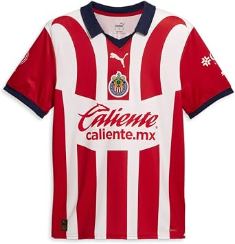 PUMA Chivas 23/24 Mens Home Stadium Jersey as1, Alpha, x_l, Regular, Regular Red/White