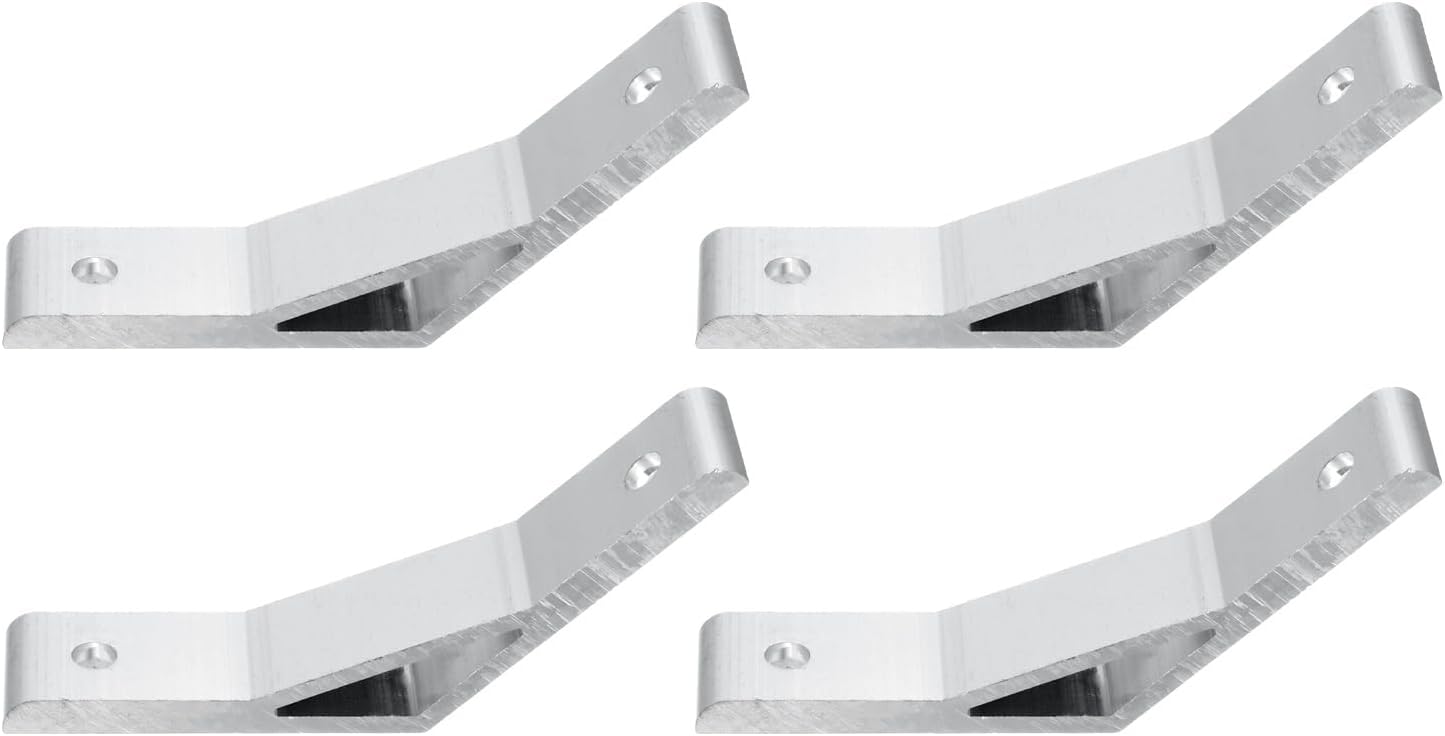 PATIKIL 4pcs 135 Degree Angle L-Shaped Hardware 110*22*27mm Aluminum Extruded Profile Accessories Corner Brace Joint Connector for 3030 Series Silver
