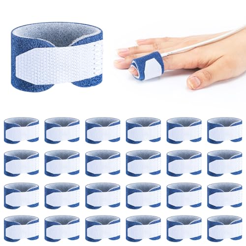 Threlaco 24 Pcs Pulse Oximeter Probe Wrap Baby Pulse Oximeter Infant Wrap Catheter Supplies Reliable Securement One Size Fits Most for Baby Children and Adults Home Care