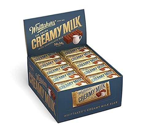 Whittaker's Creamy Milk Slab 50g (Pack of 50) (Made in New Zealand)