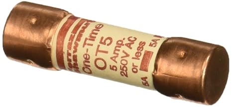 Mersen OT Class K-5 General Purpose Fuse, 250VAC/DC, 50kA AC/20kA DC, 5 Ampere, 9/16" Diameter x 2" Length