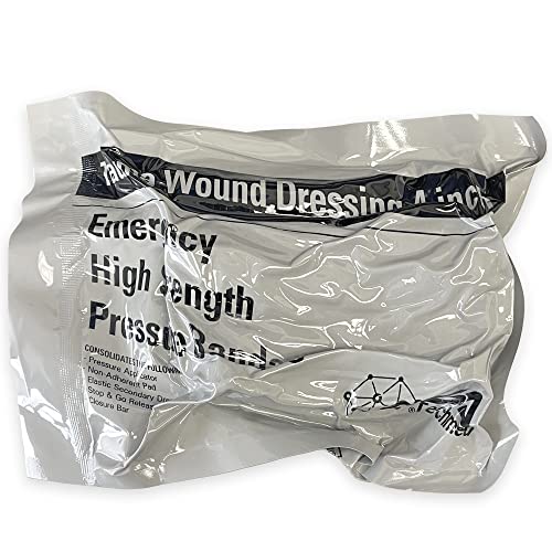 ASA TECHMED Israeli 4 Inch Compression Bandage - First Aid Wound Injury Sterile Battle Dressing - EMS Emergency Bandage Stop The Bleed Control Medical Trauma Bandage - Pack of 1