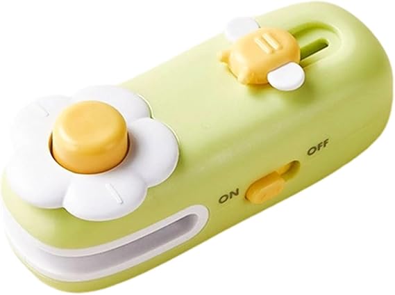PakaLife 2025 New Mini Bag Sealer and Cutter, 2-in-1 Heat Sealer for Chip Bags, Portable Vacuum Bag Sealer Heat Seal, Compact Mini Heat Sealer Machine for Snacks, Plastic Bag Resealer (Green)