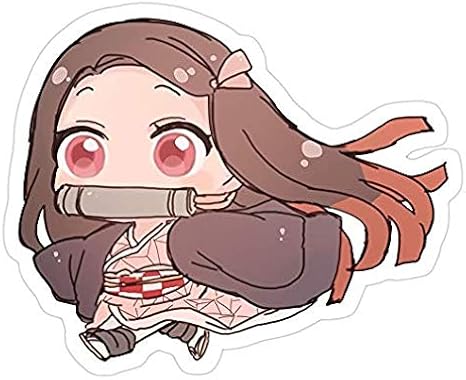 Nezuko Kamado Chibi Kimetsu no Yaiba Decal Sticker - Peel N Stick Sticker Graphic Decal
