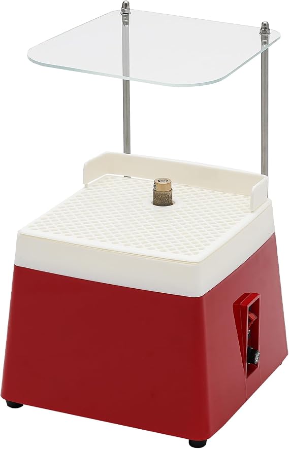 Portable Stained Glass Grinder with Shield, 4200RPM Mini Art Grinding Tool Glass Grinders with MCBL58 Grinding Wheel 110V 65W