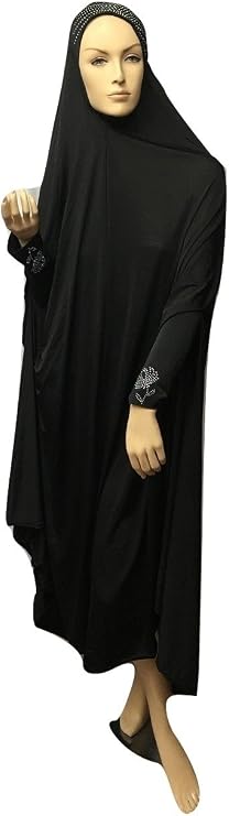 Cool Kaftans Long Black Prayer Dress Islam Large Overhead Abaya Muslim Clothes Dimonte Ihram