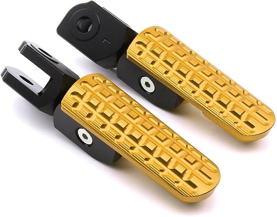 Motorcycle Rear Passenger Footrest Foot Pegs Pedals Scooter Footpeg Motorbike Pedal Modification Aluminum/Fit For BMW G310R Motorcycle Foot Pegs(Gold)