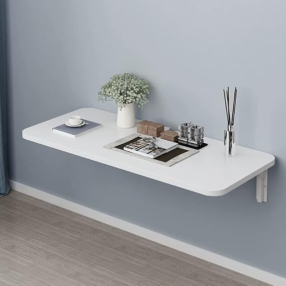 Wall Desk Small Space Folding wall Desk Folding wall Desk Laundry Room Folding Clothes Table Heavy Duty wall-Mounted Dining Table Kitchen and Dining Table Computer Table Bracket Table