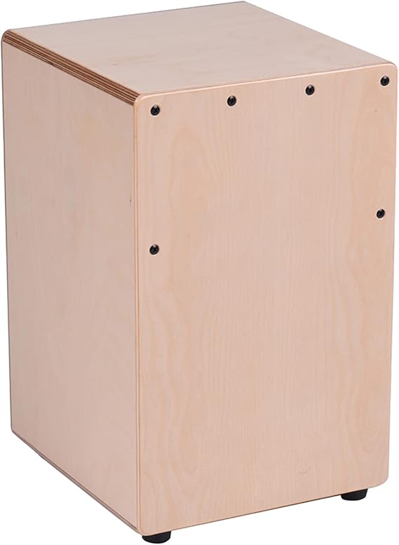 Wooden Cajon Box Drum Hand Drum Percussion Instrument Birch Wood with Adjustable Strings Carrying Bag