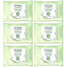 Simple Cleansing Facial Wipes 25 Each (Pack of 5)