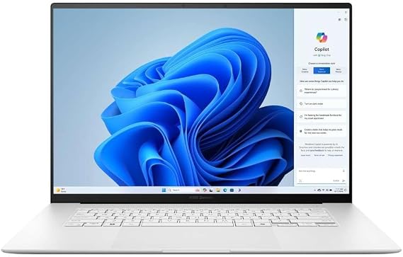 HIDevolution [2024] ASUS Zenbook S 16 OLED UM5606WA White 16" 3K 120Hz Touch, 2.0 GHz Ryzen AI 9 365, Radeon 880M, 24 GB LPDDR5X RAM, 1 TB PCIe SSD, Windows 11 Home
