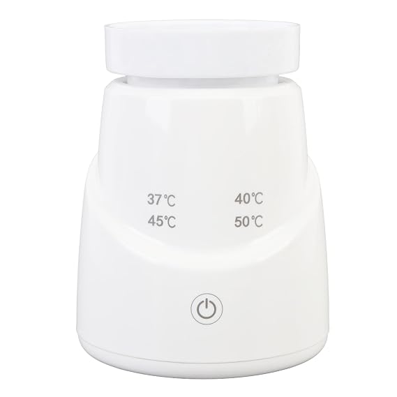 Portable Bottle Warmer, Rechargeable Travel Bottle Warmer, Fast Heating Milk Warmer with 4 Adapters & Temperature Control, Cordless Baby Bottle Warmer for Breastmilk or Formula