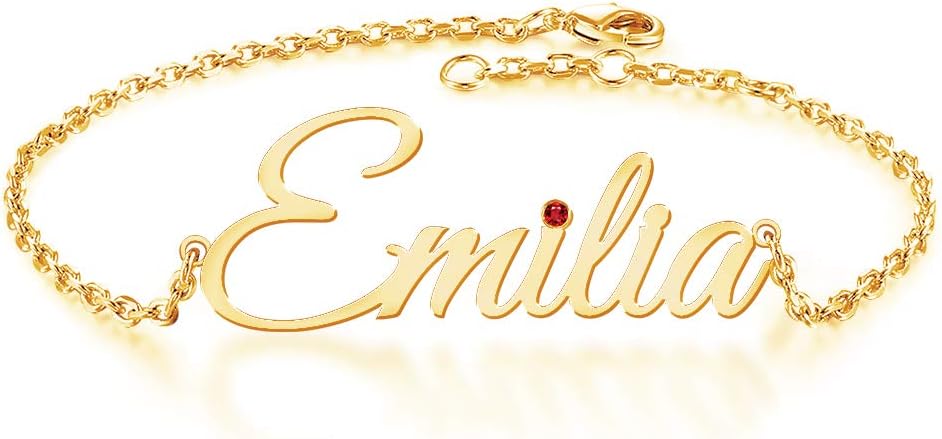 Custom Bracelet with Name 18K Gold Plated Personalized Name Ankle Bracelet Adjustable, Customized Beach Jewelry Gifts for Women Girlfriend