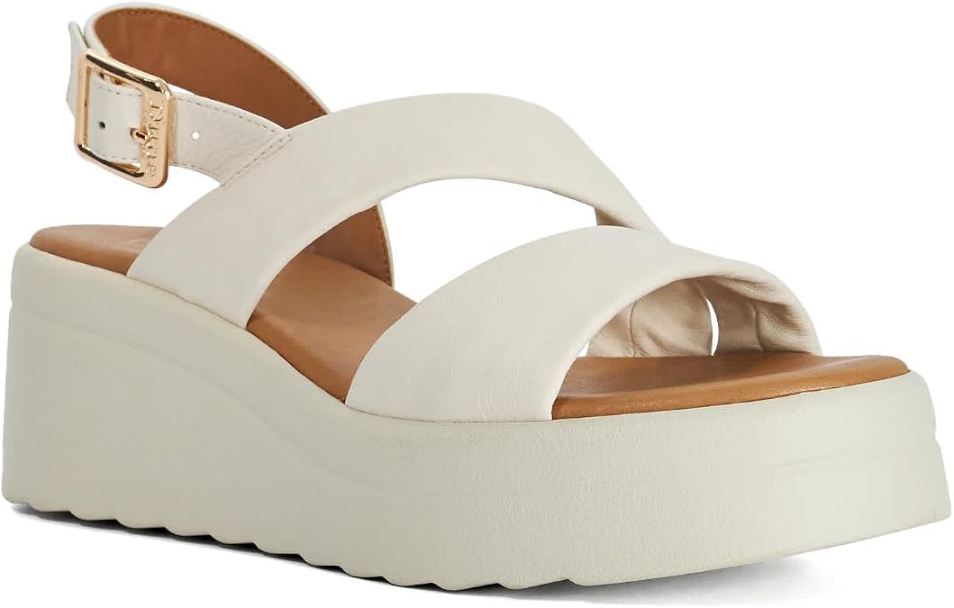 Dune London Ladies KARING Leather Wedge Sandals Wedges