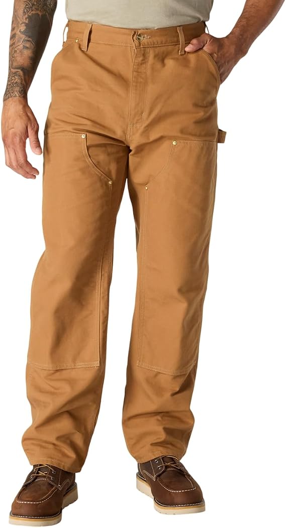 Carhartt Men's B01 Loose Straight Firm Duck Double-Front Dungaree Work Utility Pants