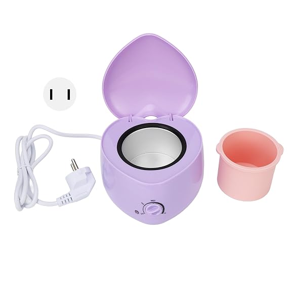 Wax Heating Machine, Mini Multipurpose Wax Heater for Hair Removal, Wax Melting Warmer Machine for Home Salon, Heart Shaped Silicone Inner Pot Easy Cleansing Wax Warmer Device for Women Man,(#2)