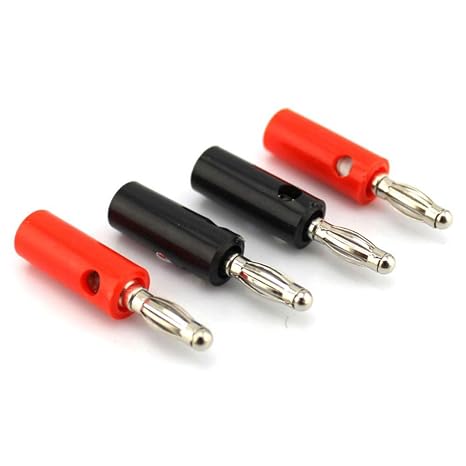 10 Set Banana Plugs 4mm, Male and Female Banana Plug Connectors Banana Connector Socket Adapter for Electronic Wiring Black and Red